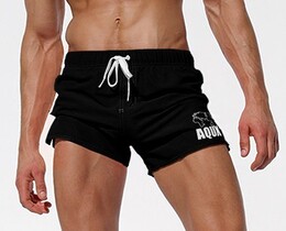 Фото - Мужские шорты мужские для купания AQUX черного цвета - Men box