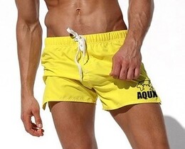 Фото - Мужские пляжные шорты AQUX желтого цвета - Men box
