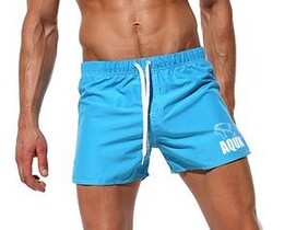 Фото - Мужские пляжные шорты AQUX голубого цвета - Men box