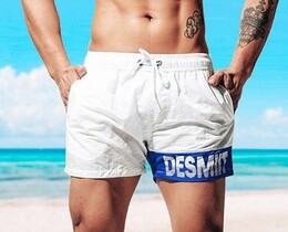 Фото - Плавательные короткие шорты Desmit белого цвета - Men box
