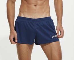 Фото - Короткие шорты для спорта и пляжа Seobean темно-синие - Men box