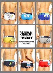 Фото - Боксеры голубого цвета с приколами Pink Hero - Men box