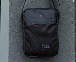 Фото - Черная сумка-барсетка с черепами Staff red skull - Men box