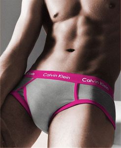 Фото - Серые брифы Calvin Klein серии 365 с сочной розовой резинкой - Men box