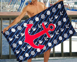Фото - Полотенце для бассейна Shamrock турецкое с красным якорем - Men box