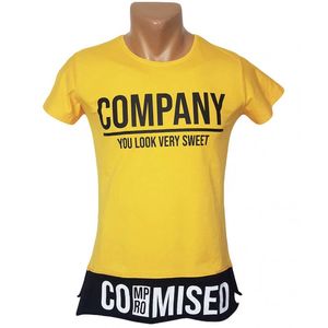 Фото - Мужская футболка Virage желтая с надписью Company - Men box