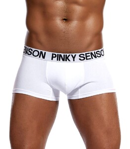 Фото - Трусы шорты Pinky Senson хлопковые. Цвет: белый - Men box