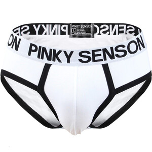 Фото - Мужские трусы Pinky Senson белого цвета с черным кантом - Men box