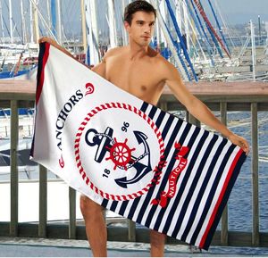 Фото - Пляжное полотенце в полоску Anchors - Men box