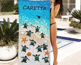 Фото - Пляжное полотенце Shamrock хлопковое с морской тематикой - Men box