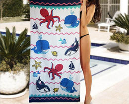 Фото - Детское пляжное полотенце Shamrock с морскими обитателями - Men box