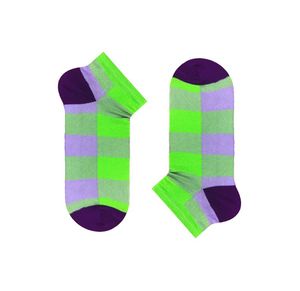 Фото - Короткие носки в салатово-фиолетовую клетку SOX - Men box