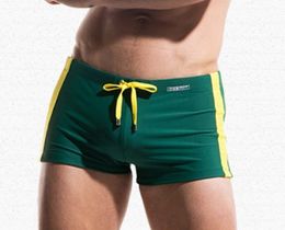 Фото - Мужские плавки боксеры Desmit зеленого цвета на шнуровке - Men box
