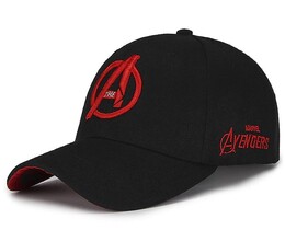 Фото - Бейсболка бренда Narason черная с красным лого Avengers - Men box
