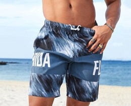 Фото - Пляжные шорты бермуды от бренда Gailang синего цвета - Men box