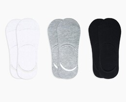 Фото - Набор следков Friendly Socks (3 пары: белый + серый + черный) - Men box