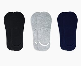 Фото - Комплект следков Friendly Socks (3 пары: черный + серый + синий) - Men box