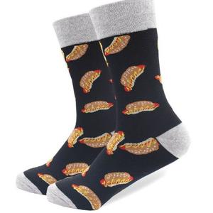 Фото - Черные мужские носки с хот-догами от Friendly Socks - Men box