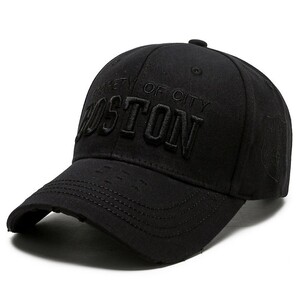 Фото - Однотонная бейсболка Narason черного цвета с лого Boston - Men box