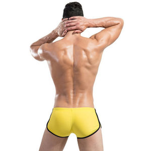 Фото - Яркие желтые мужские плавки Seobean с карманами - Men box