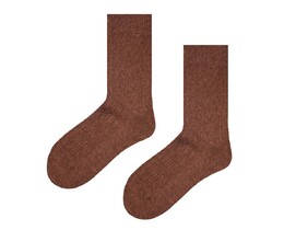 Фото - Вязаные носки SOX шерстяные терракотового цвета - Men box