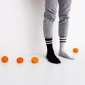 Фото - Мужские черные носки с белыми полосками. ТМ SOX - Men box